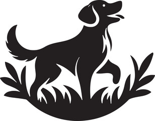 Dog vector silhouette illustration