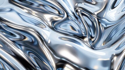 Abstract liquid metal texture with reflections and distortions