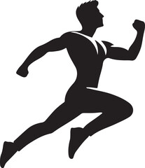 silhouette of a person running