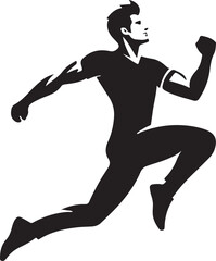 silhouette of a man running