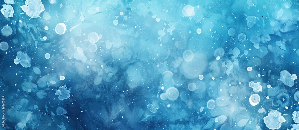 Poster an abstract blue background with white blurry spots provides a textured backdrop for design with a c