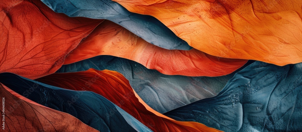 Poster closeup view of abstract colored background made of natural materials with copy space image.