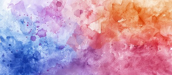 Fototapeta premium Beautiful watercolor background created by painting with watercolors on textured paper, providing ample copy space image.