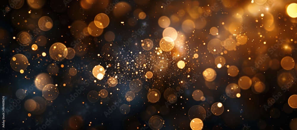 Poster bokeh effect bengal light for festive holidays against a dark backdrop with a copy space image avail