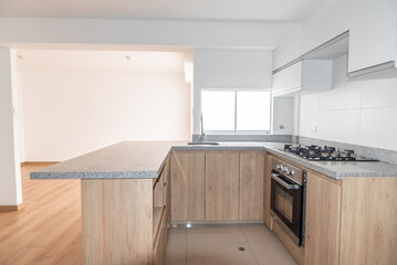 modern kitchen interior with kitchen