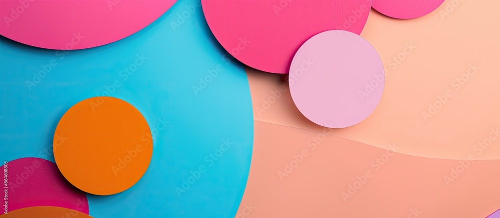 Poster color background with empty badge for copy space image.