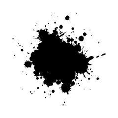 Vector grunge ink splat isolated white background (21)