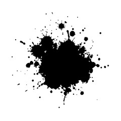 Obraz premium Vector grunge ink splat isolated white background (23)