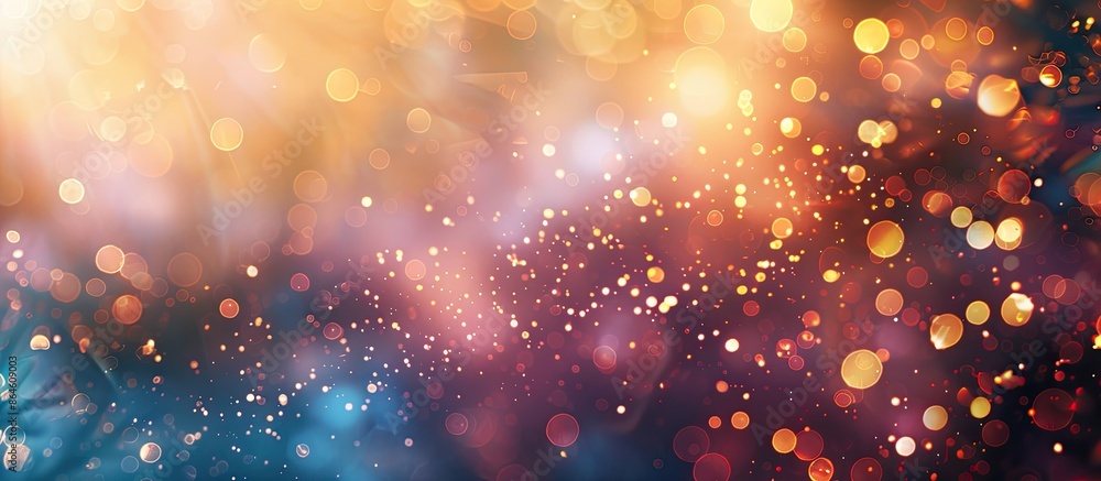 Poster bokeh background creating an abstract texture with copy space image.