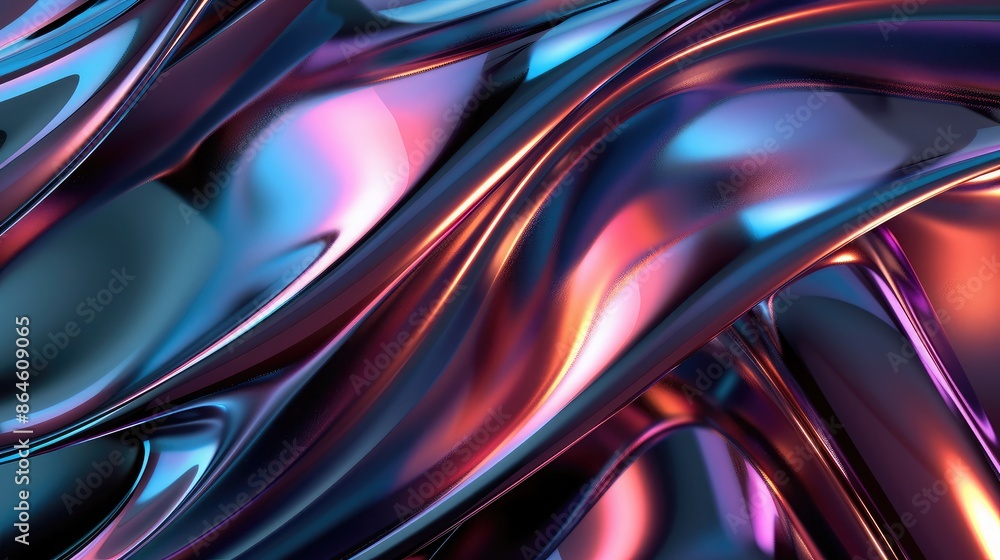Poster metallic textures and gradients creating a futuristic and sleek abstract background
