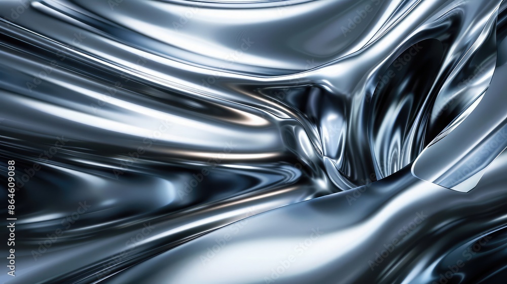 Poster metallic textures and gradients creating a futuristic and sleek abstract background