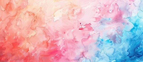 Fototapeta premium Beautiful watercolor background created by painting with watercolors on textured paper, providing ample copy space image.