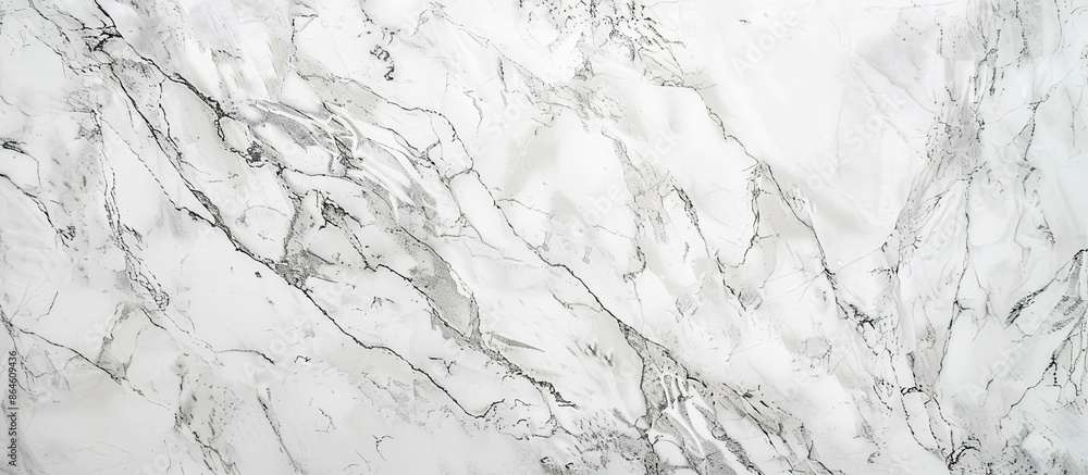 Poster top view of a white marble background with copy space image in a horizontal layout.