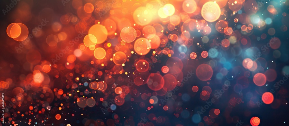 Poster an abstract texture providing a luminous bokeh effect against a copy space image.