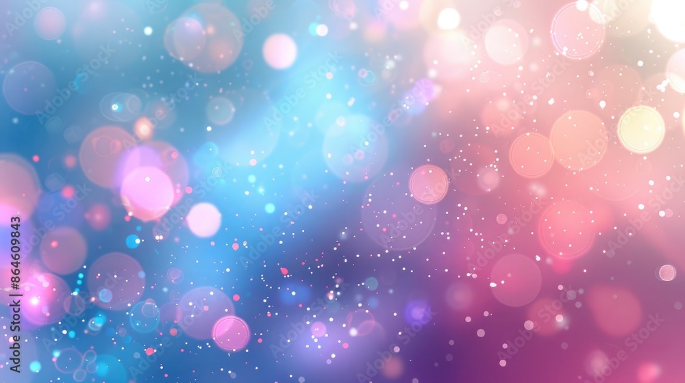 Poster soft gradient with bokeh effects creating a dreamy and serene abstract background