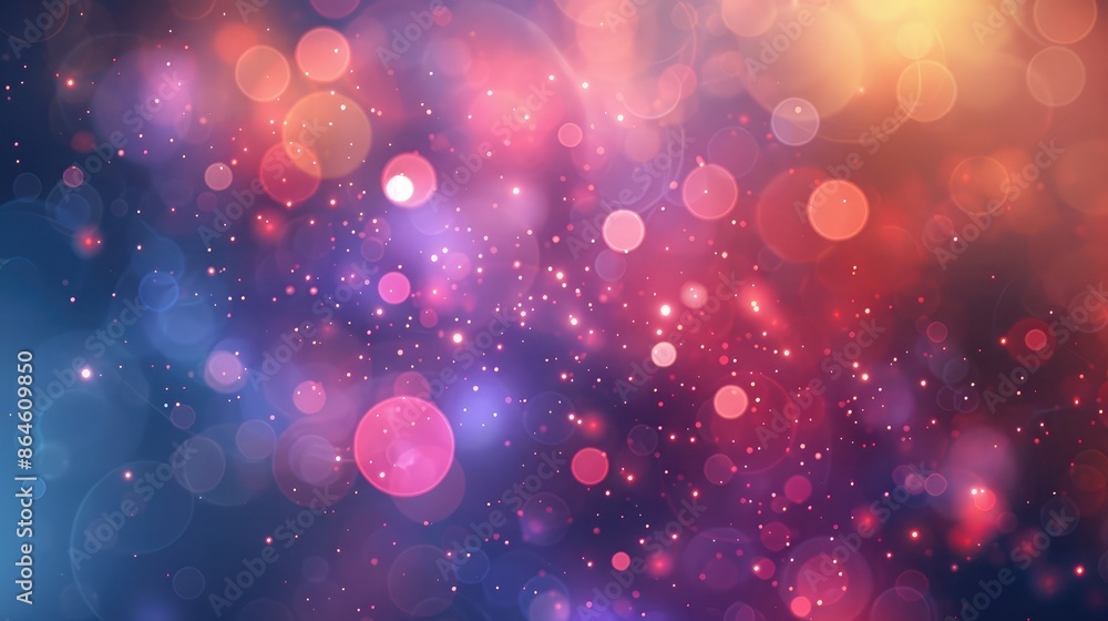 Poster soft gradient with bokeh effects creating a dreamy and serene abstract background