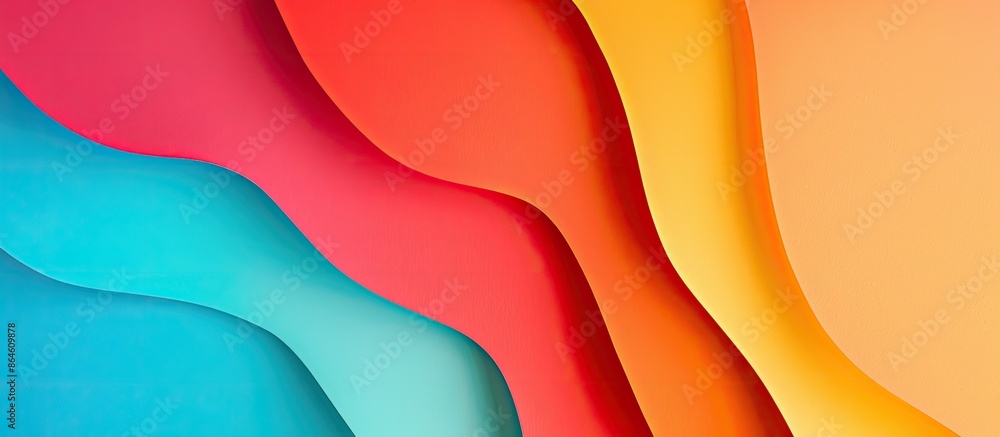 Poster minimal background concept featuring a vibrant paper backdrop with copy space image.
