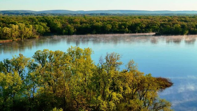 Wisconsin River Morning - sunrise over the Wisconsin River, just north of Mazomanie, Wisconsin and across from Ferry Bluff State Natural Area on a wonderful spring morning!