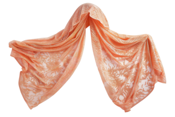 A light coral beach cover-up, isolated on a transparent background