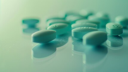 Medical Picture Reference. Real Photography of Pills with Copy Space 