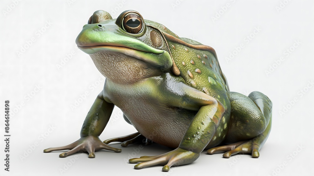 Aufkleber 2. generate a high-resolution image of a frog in a natural pose, highlighting its distinct markings 