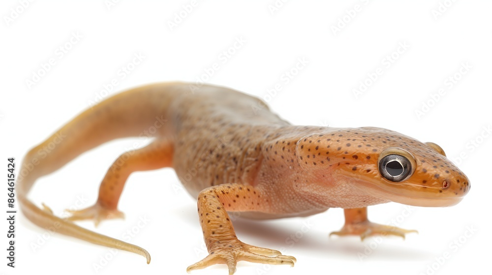 Poster 2. generate a high-resolution image of a newt in a natural pose, showcasing its distinctive markings