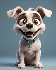Cartoon Dog with a Big Smile