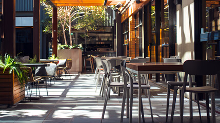 Obraz premium Luxury Restaurant Patio in Melbourne