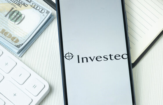 New York, USA - 21 June 2024: Investec Logo on Phone Screen, Company Icon