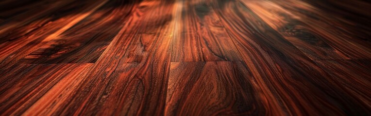 Fototapeta premium Sunlit Modern Room with Detailed Wooden Flooring