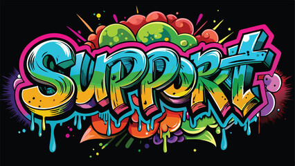 Fototapeta premium colorful background with splashes, graffiti design, vector art