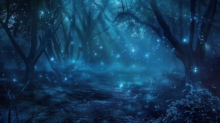 Enchanted Forest at Night