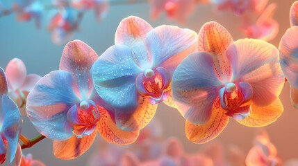 orchid flower motif for background