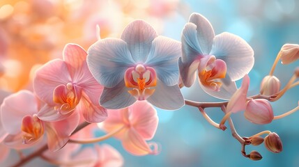 orchid flower motif for background