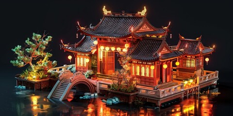 Fototapeta premium Chinese style architecture