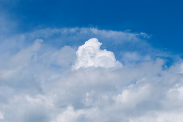 white clouds in blue sky