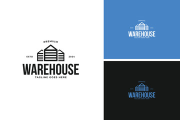 Warehouse logo design vector illustration template idea