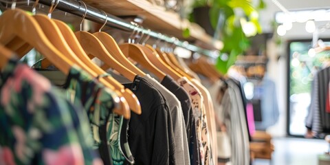 Obraz premium Stylish Boutique Interior with Fashionable Clothes