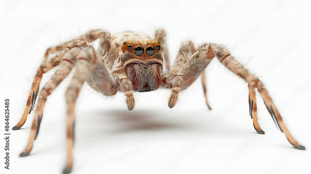 Poster 2. render a high-resolution image of a spider in a natural stance, highlighting its distinct feature
