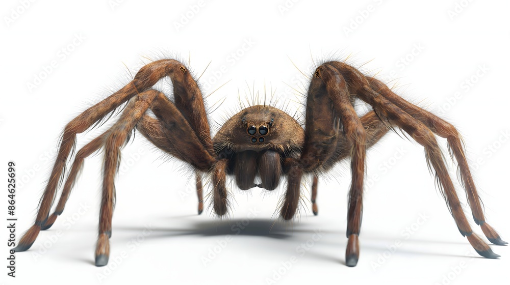 Poster 2. render a high-resolution image of a spider in a natural stance, highlighting its distinct feature