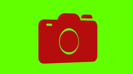 photo red set icon 3d illustration rotation