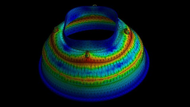 Mechanic simulation engineering - Stress and breakpoint analysis of fan cover under force and moment conditions