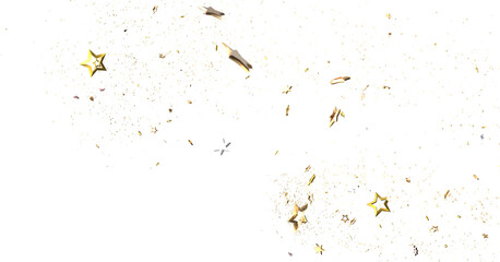 XMAS stars background, sparkle lights confetti falling. magic shining Flying christmas stars on night