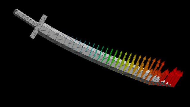 Mechanic simulation engineering - Stress and breakpoint analysis of sword sign under force and moment conditions
