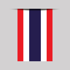 Fototapeta premium Thailand Banner Flag Vector Illustration