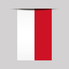 Obraz premium Monaco Banner Flag Vector Illustration