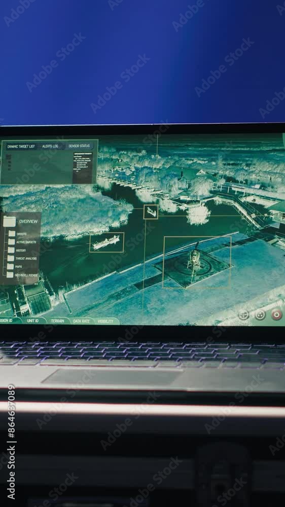 Poster vertical video russian federal security service using radar system to detect ballistic missiles atta