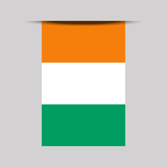 Ivory Coast Banner Flag Vector Illustration