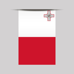 Malta Banner Flag Vector Illustration