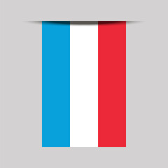 Fototapeta premium Luxembourg Banner Flag Vector Illustration
